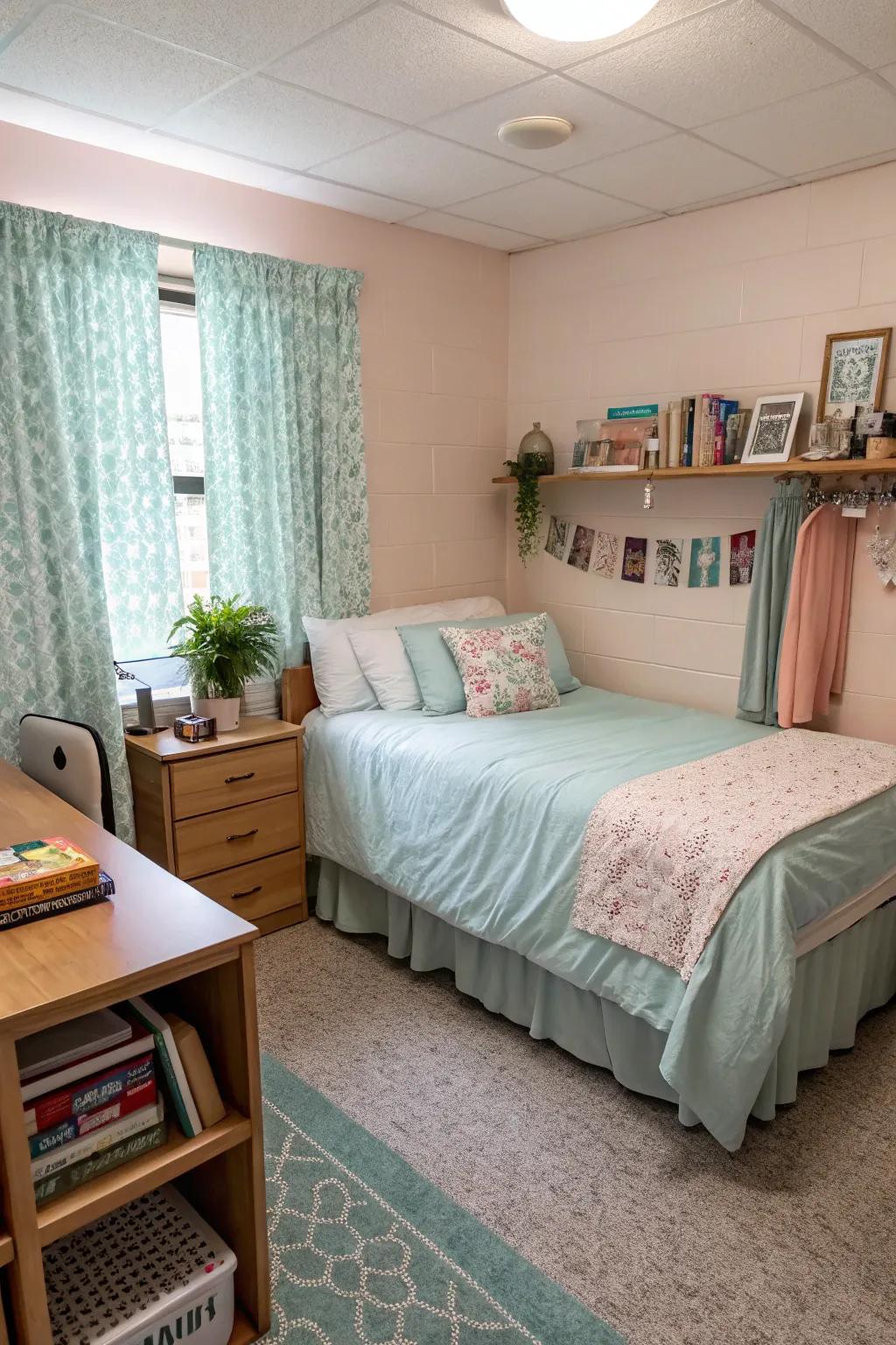 Matching colors bring peace to a small area.