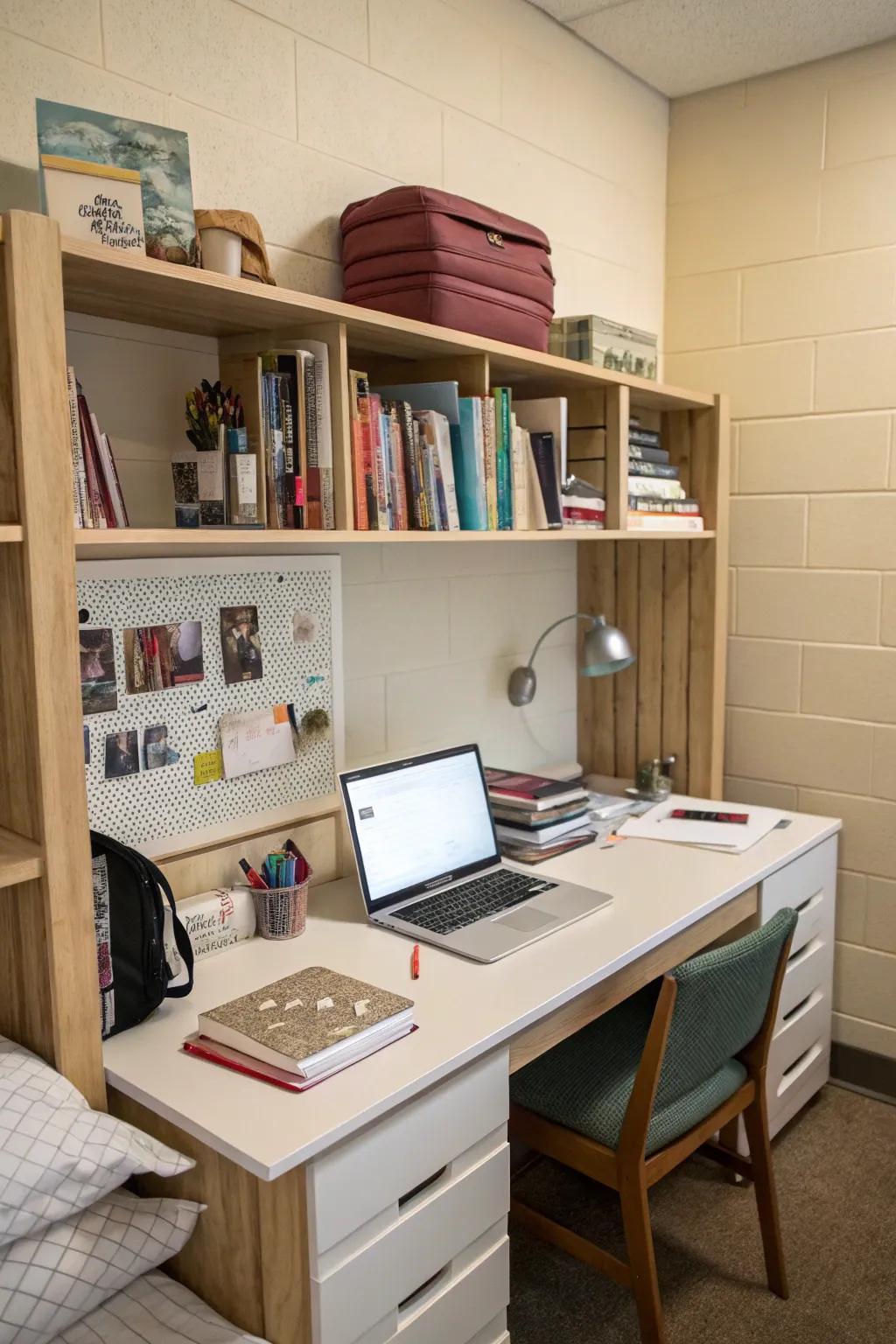 An organized study space enhances concentration and output.