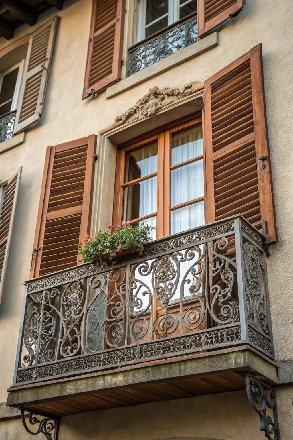 A stylish feature that elevates the facade.