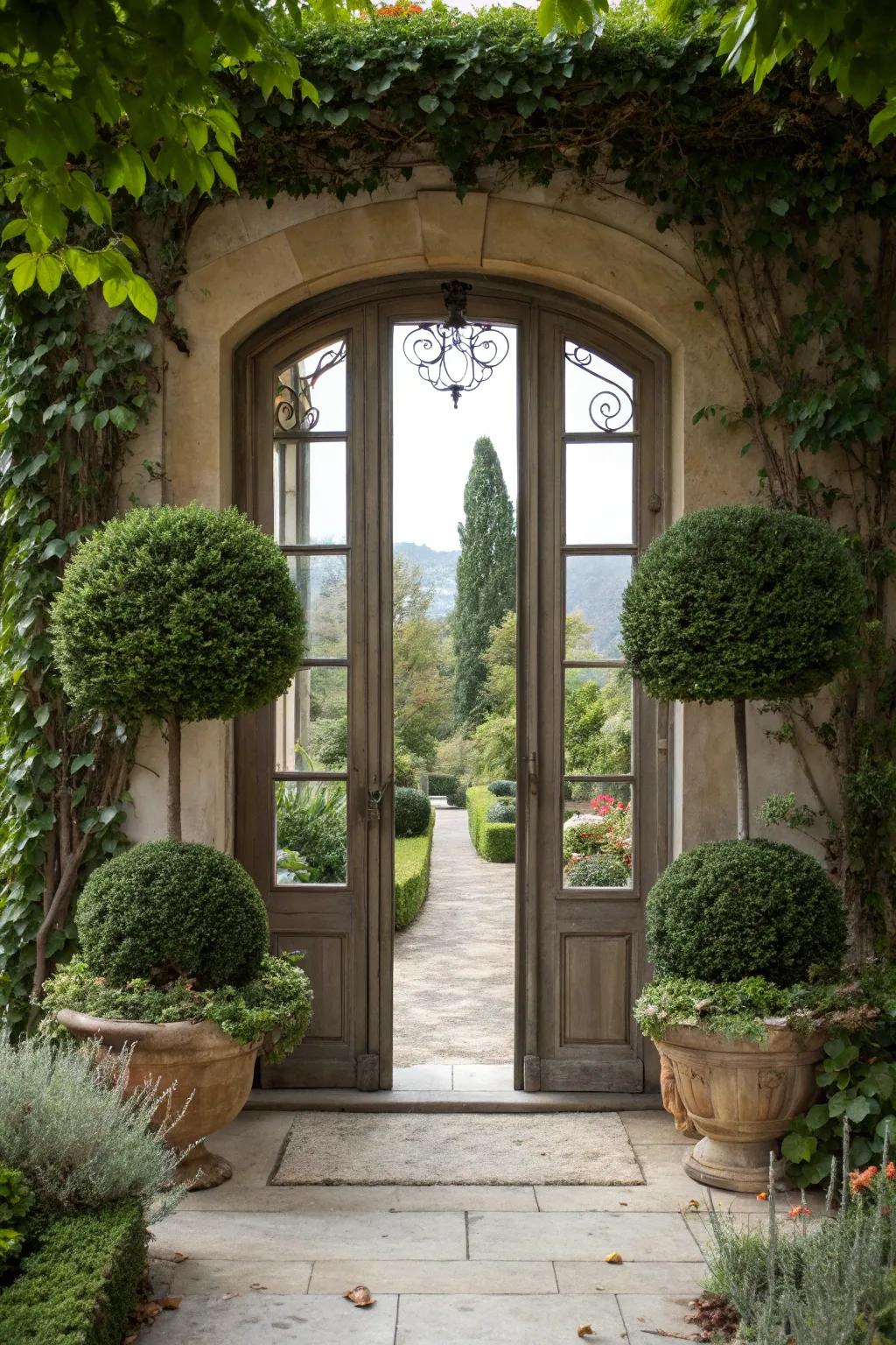 Ground your aesthetic with natural components that warmly receive visitors.