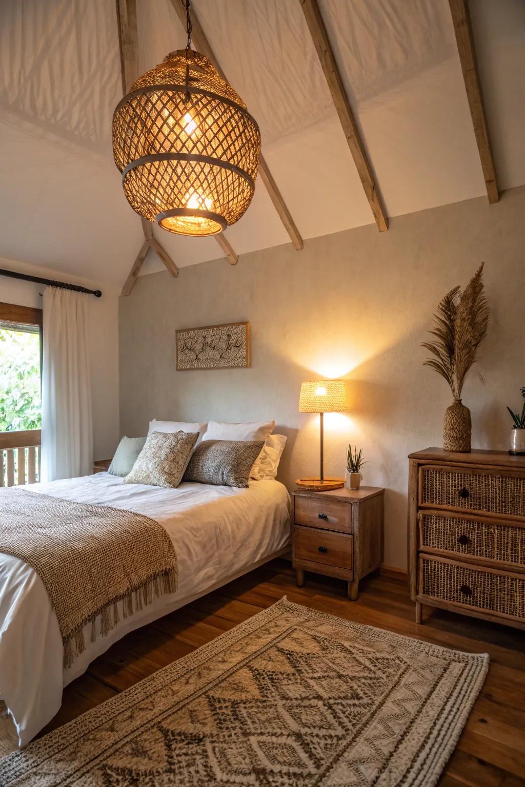 Soft illumination enhances the cozy atmosphere.