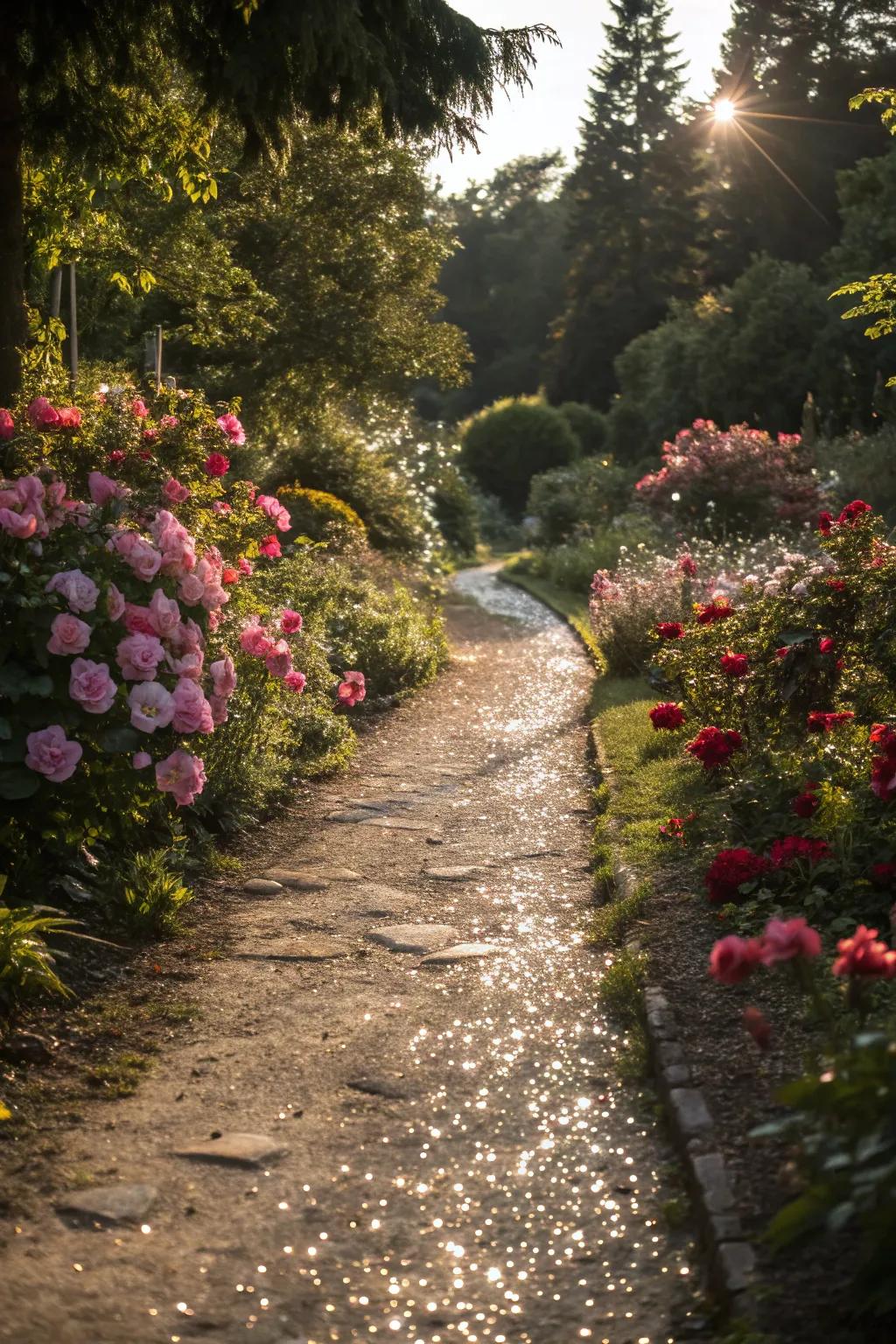 Incorporate a captivating hint with a sprinkle of glimmer.