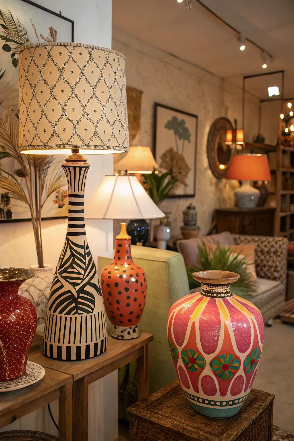 Eclectic decorations add personality and intrigue to this space.