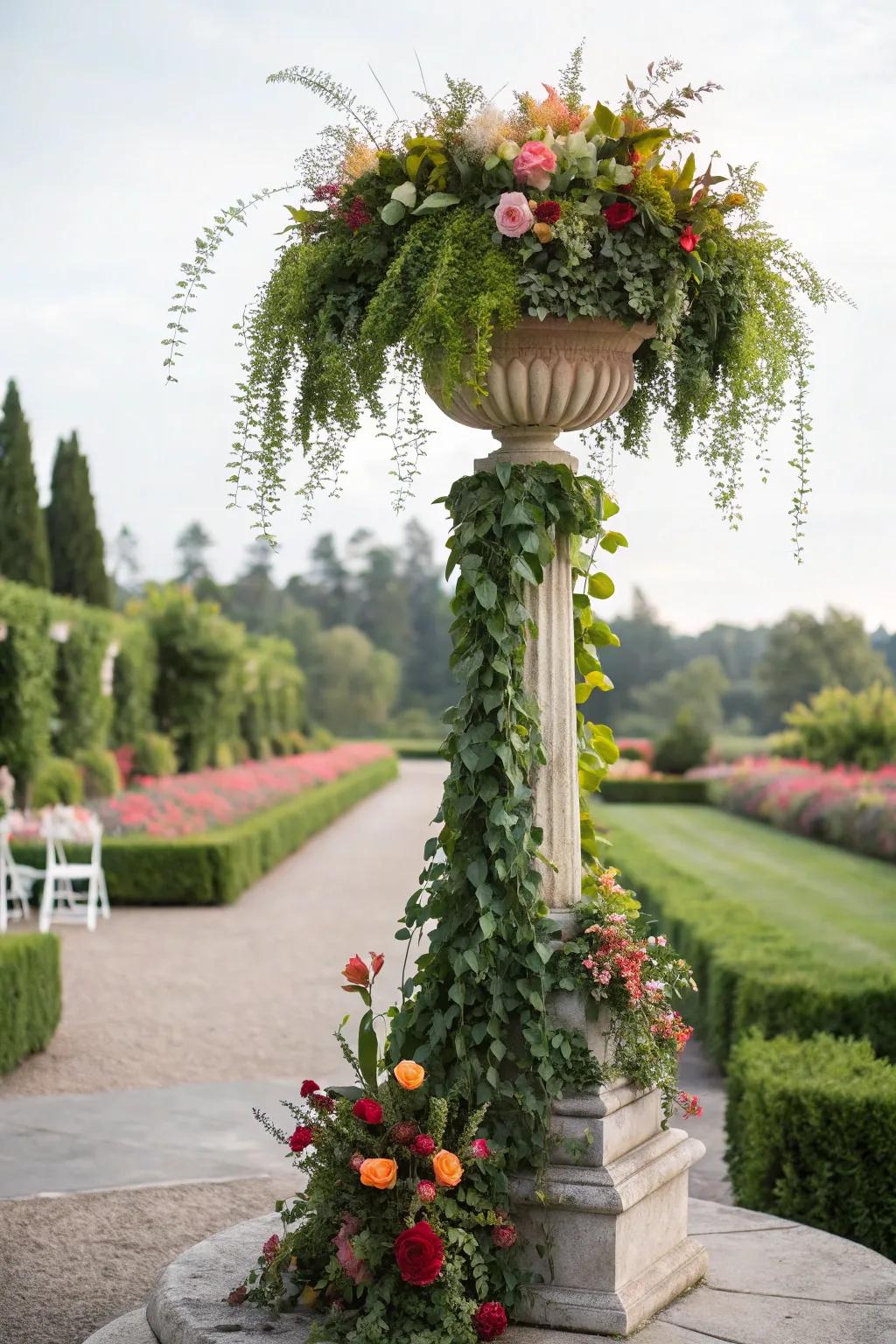 Foliage adds organic beauty and texture