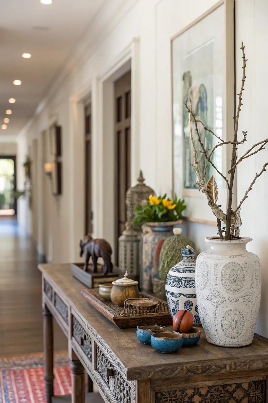 Decorative pieces enhance your entryway with personality and charm.
