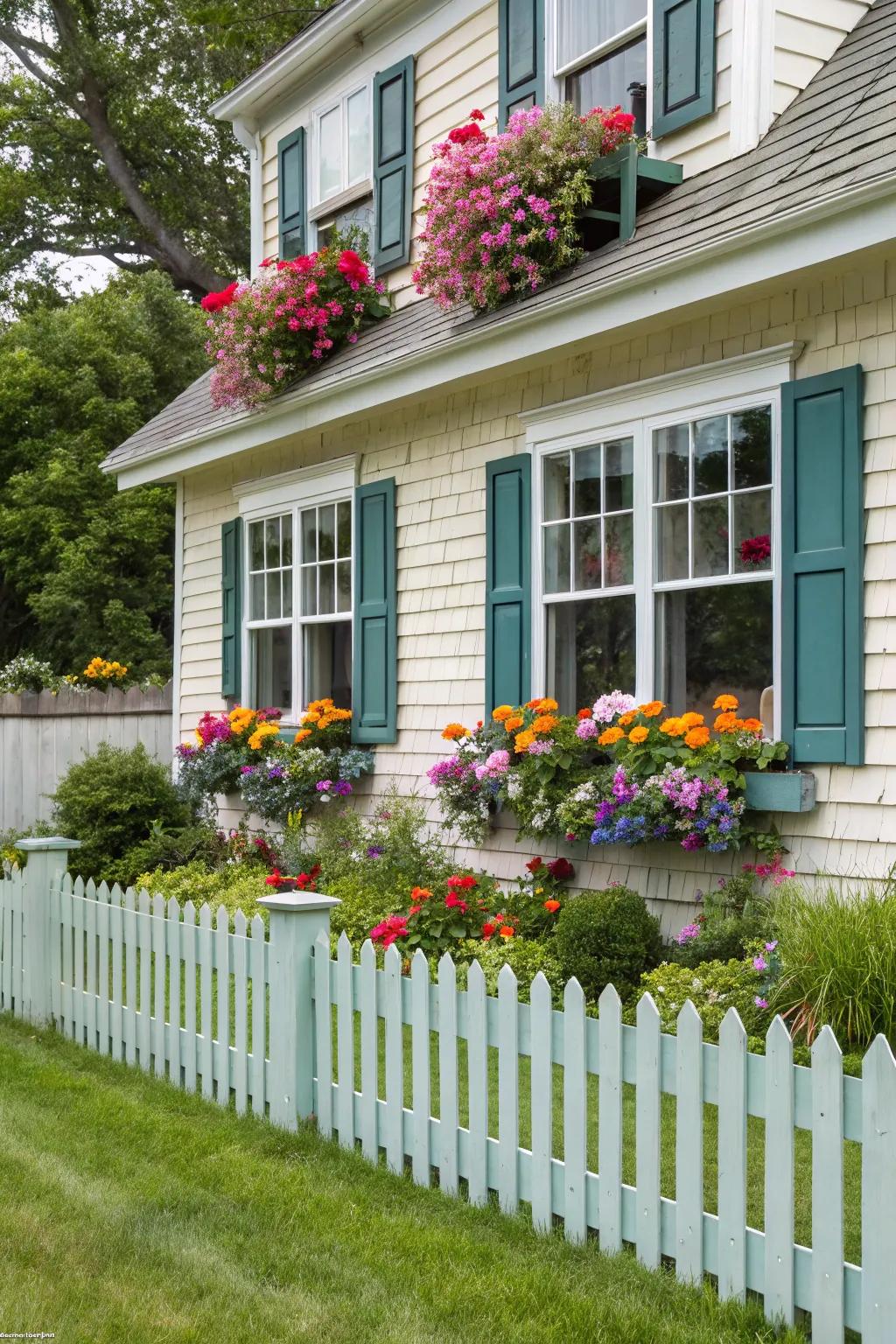 Window planters filled with flowers bring nature closer to your home.