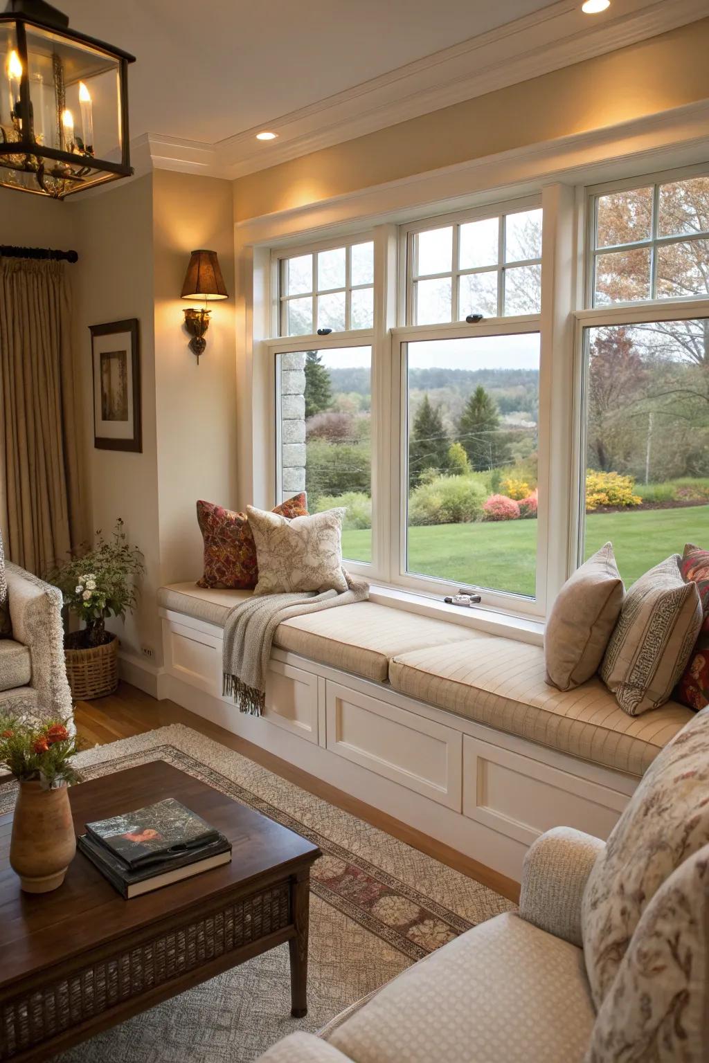 Fitted seats add charm and coziness to your living area.