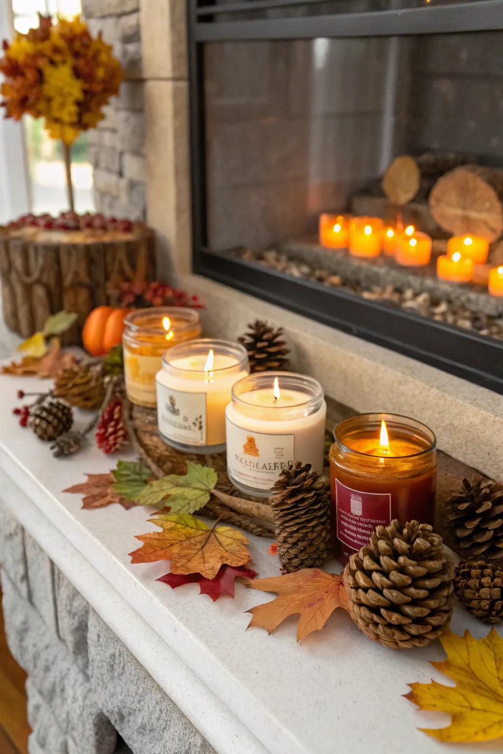 Scented candles bring the essence of fall right into your home.