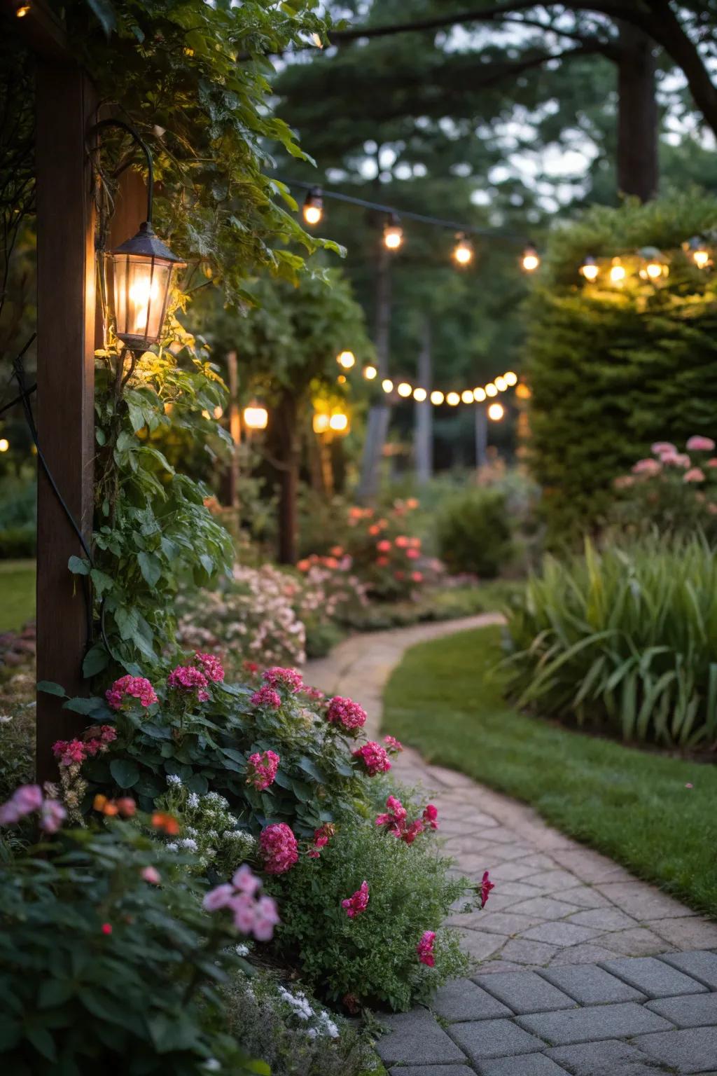 Subtle illumination enhances the splendor of your garden.