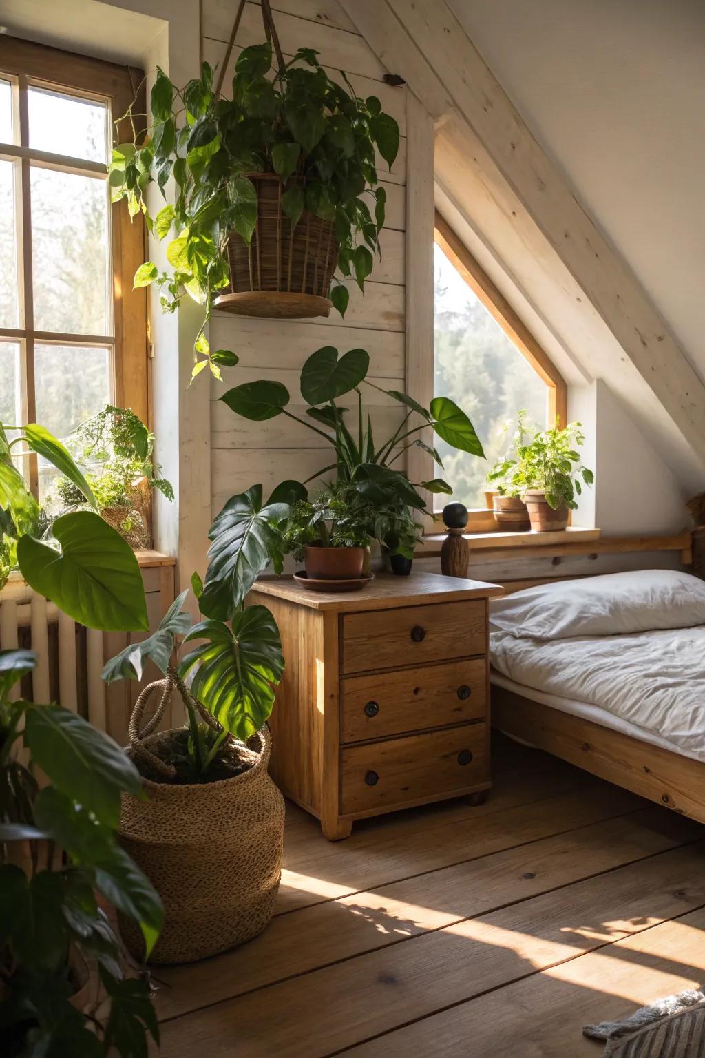 Nature-inspired details boost positive energy.