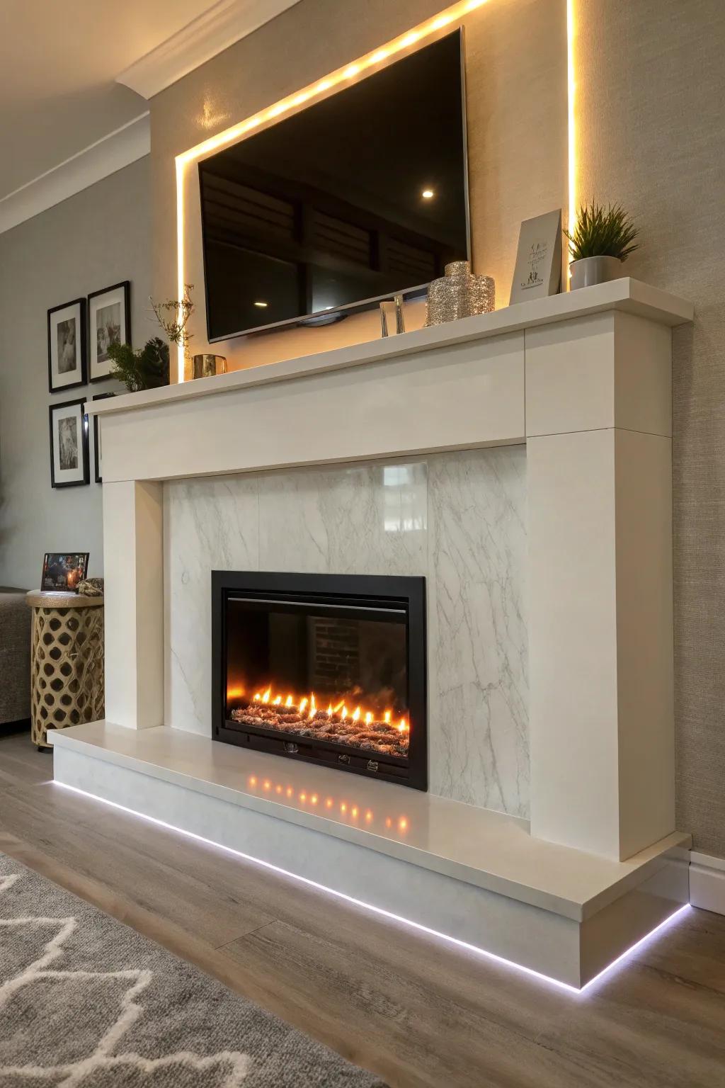 LED strips present a contemporary lighting option.
