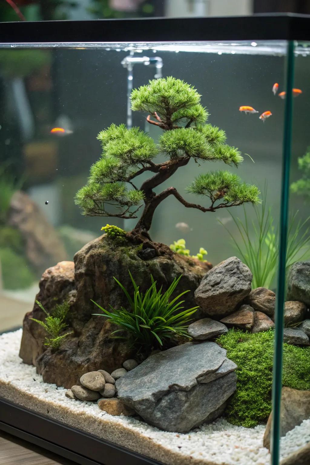 Bring the harmony of a bonsai garden into your underwater world.