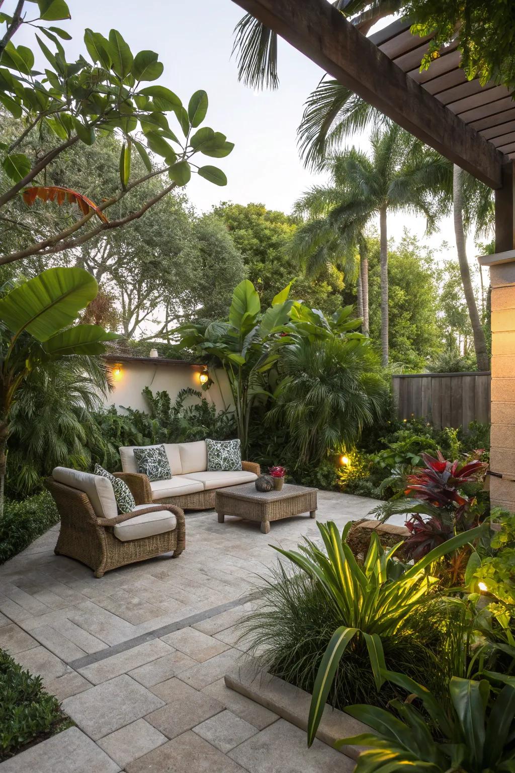 Create a relaxing outdoor living space tailored to Florida's climate.