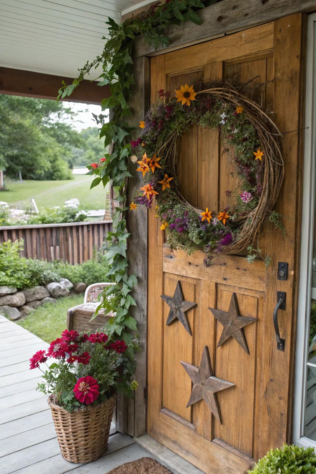 Embrace homespun charm with this twig wreath.