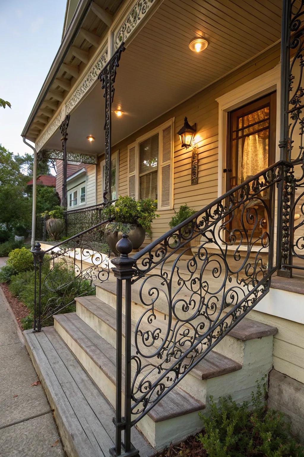 Elegant swirls in metal borders for a classic style.
