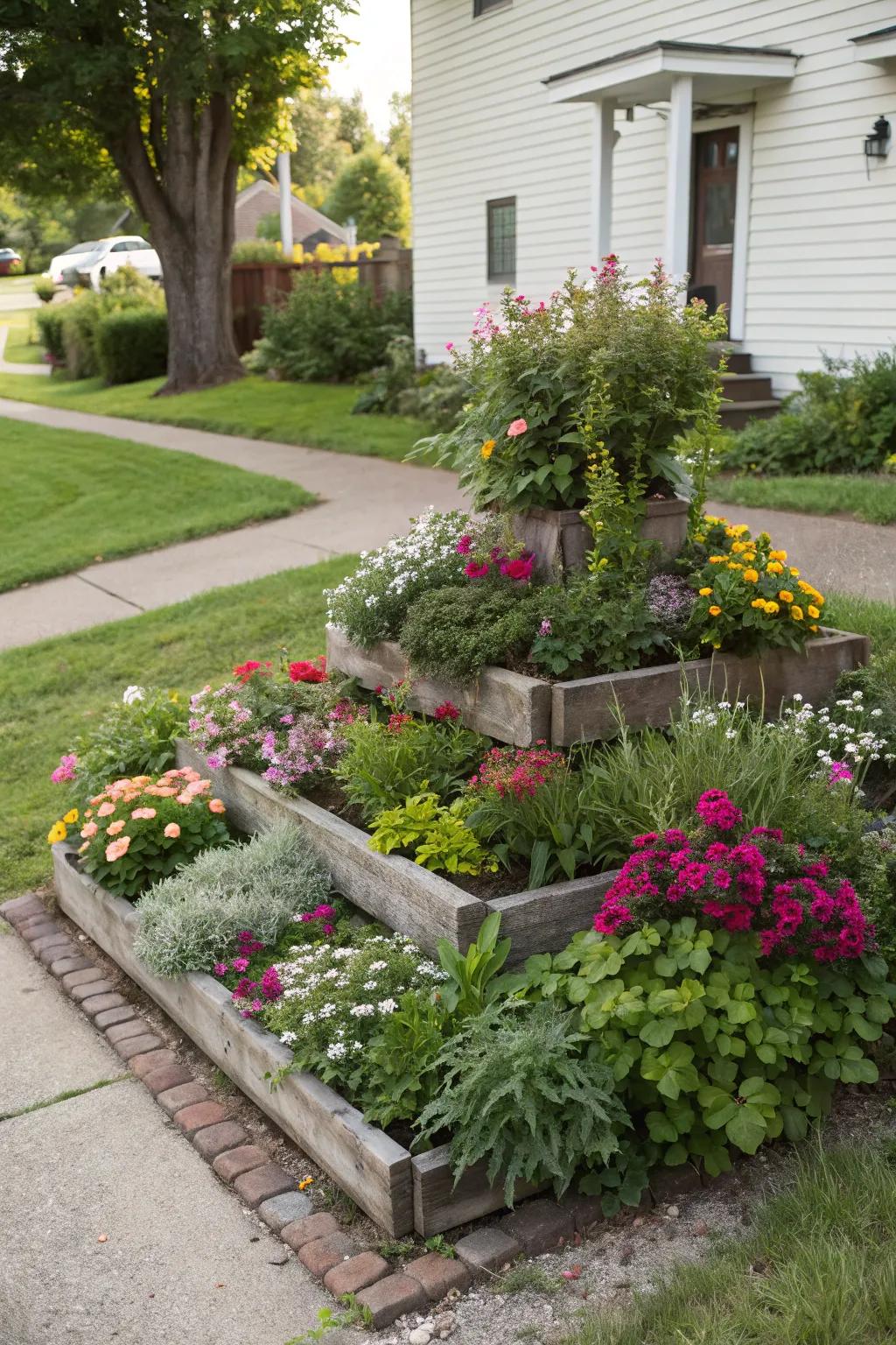 Layered planting design can transform a standard garden into a three-dimensional spectacle.
