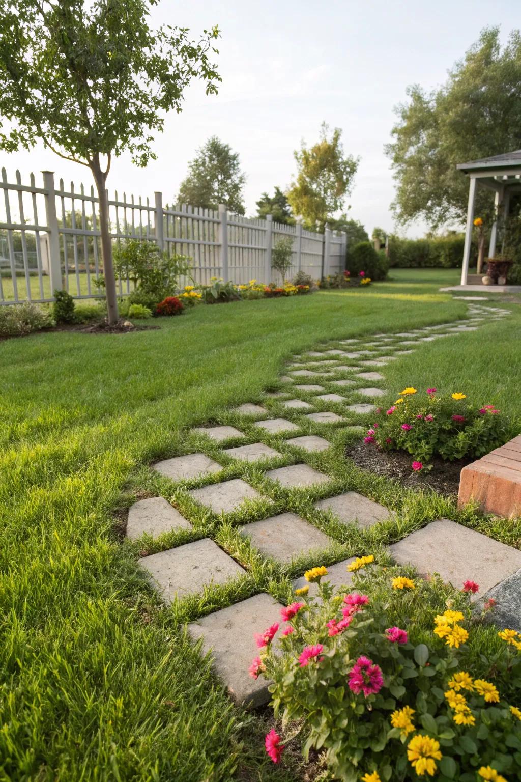 Permeable pavers combine sustainability with style.