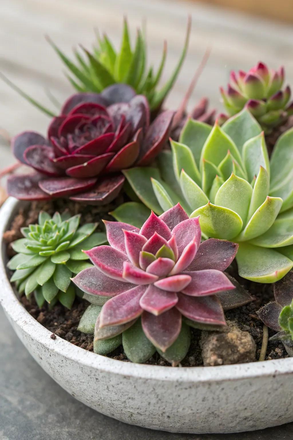 A rich mix of succulents boosts visual draw.