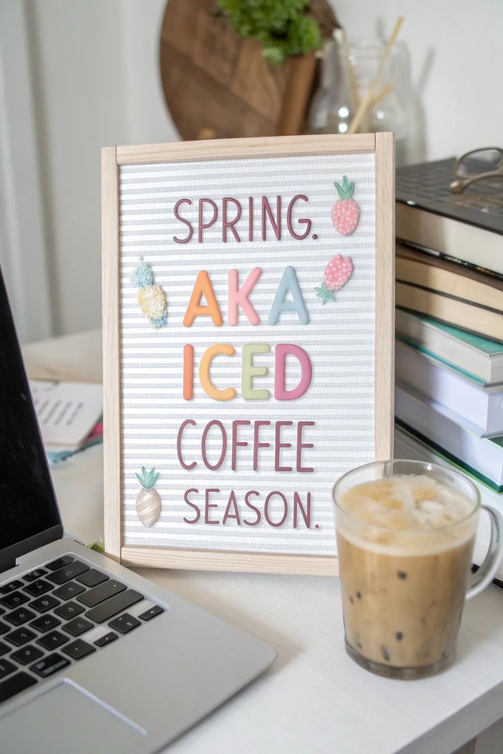 Greet the return of iced coffee with a refreshing note.