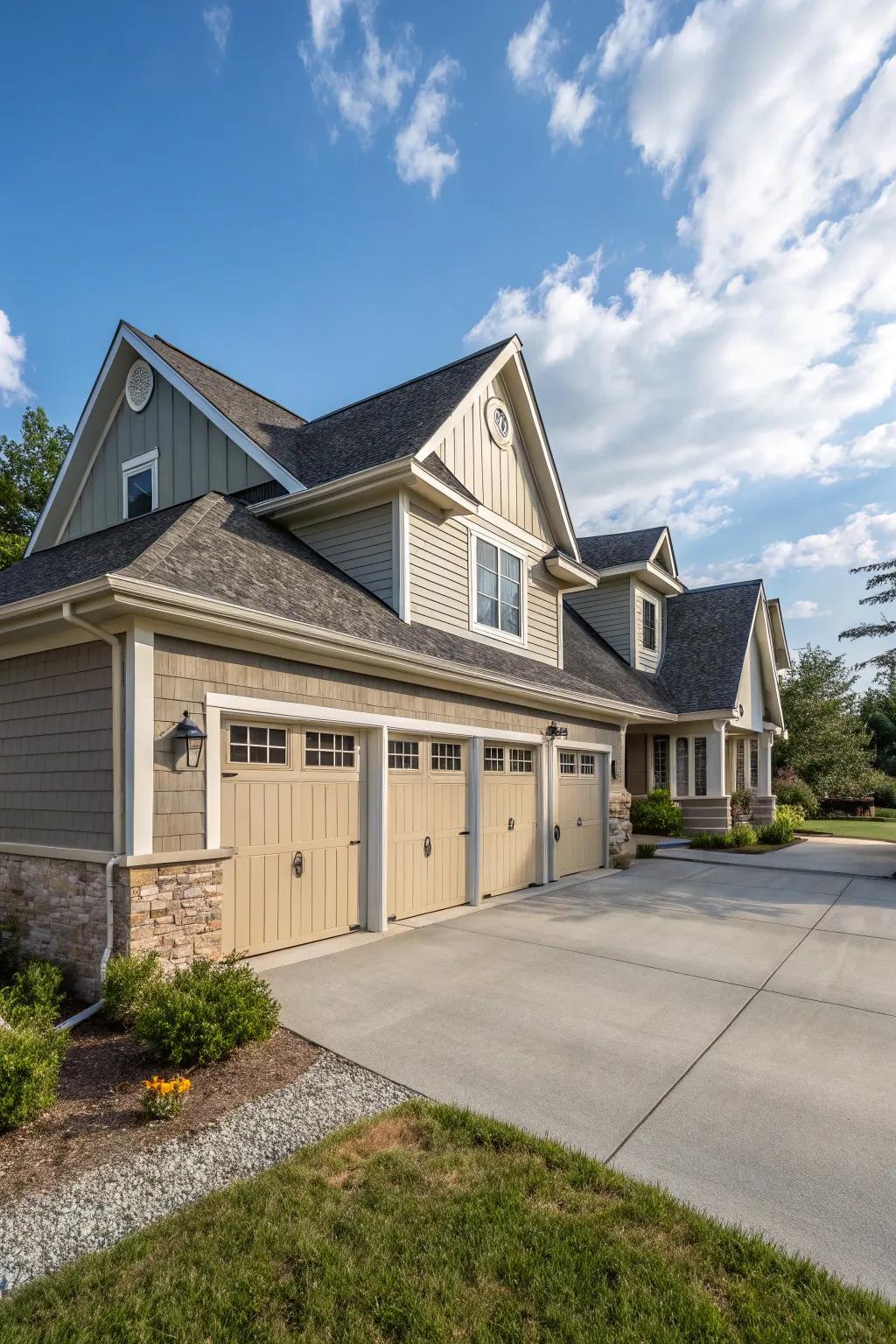 Integrated dormers create a smooth and cohesive home exterior.
