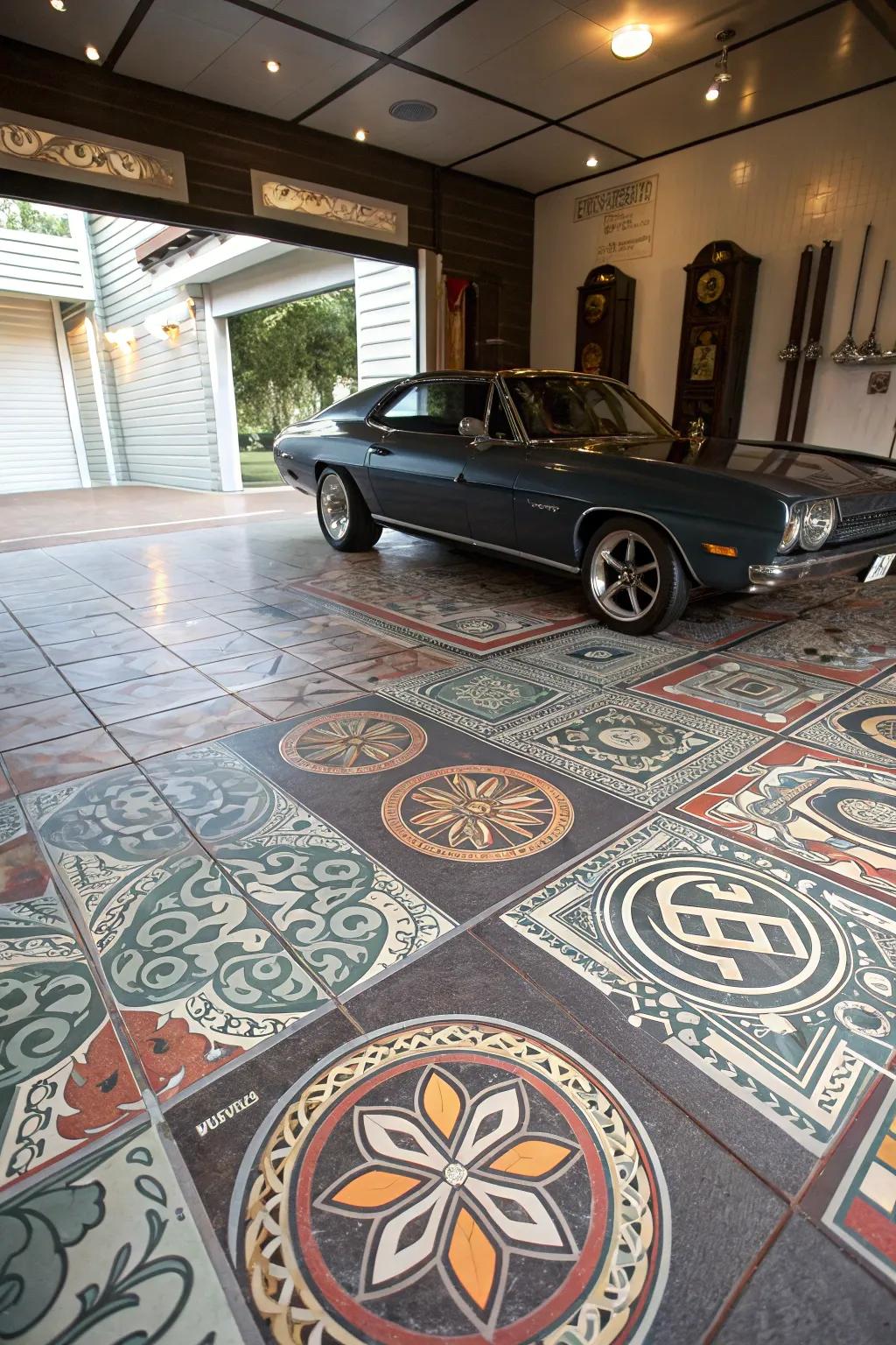 Infuse a personal element through bespoke design coverings in your garage.