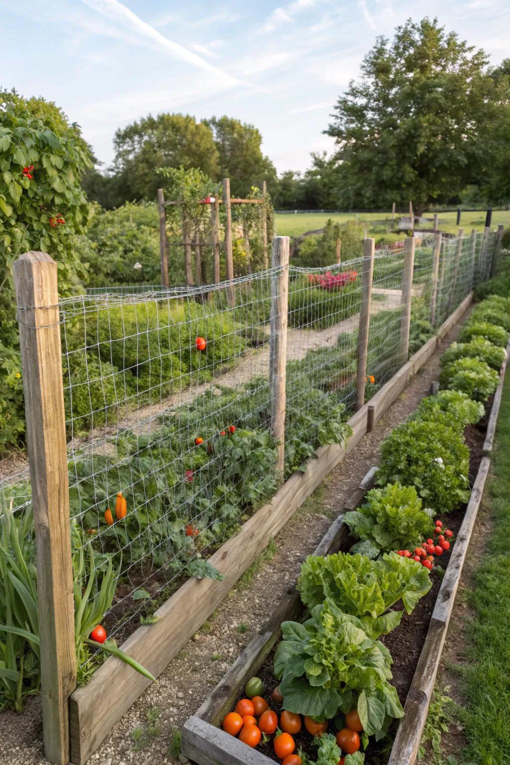 A fenced garden offering both protection and style.