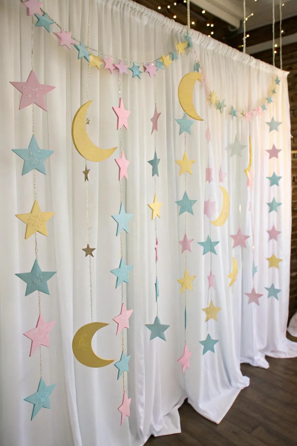 Add a dash of whimsy using thematic elements, like celestial bodies.
