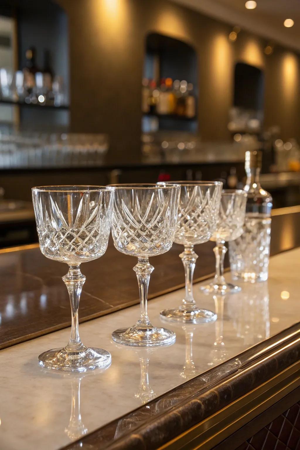 Enhance beverages with a refined set of drinkware.