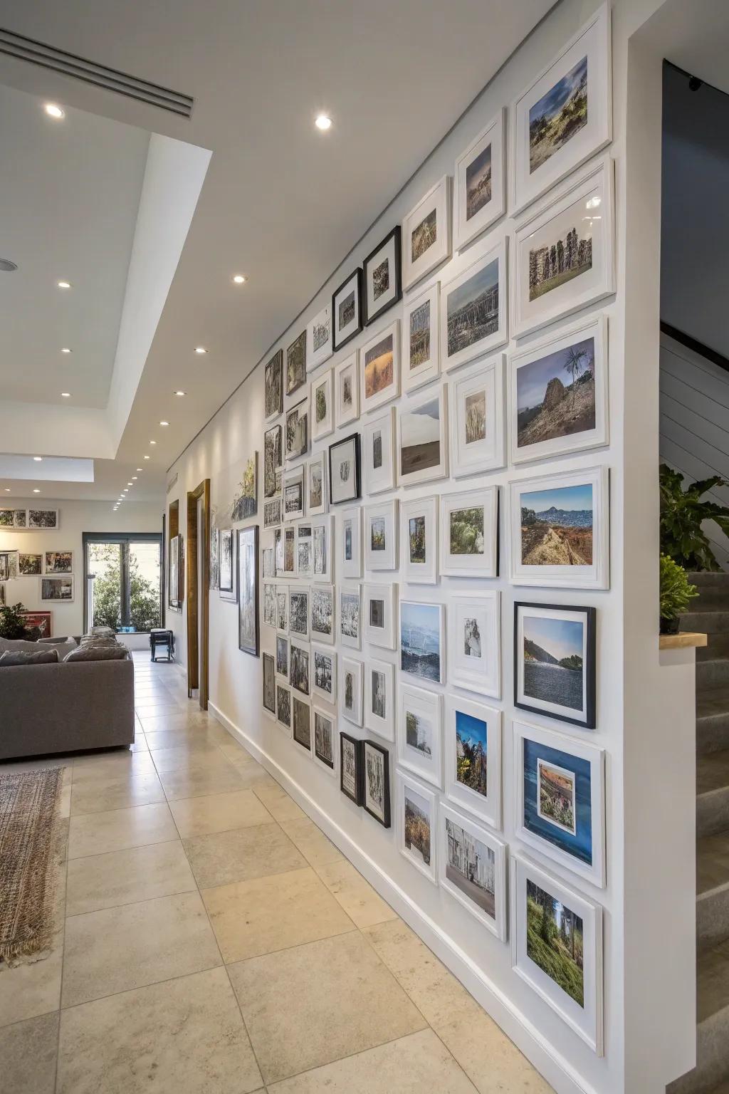 A dense photo collage tells the graduate's story beautifully.
