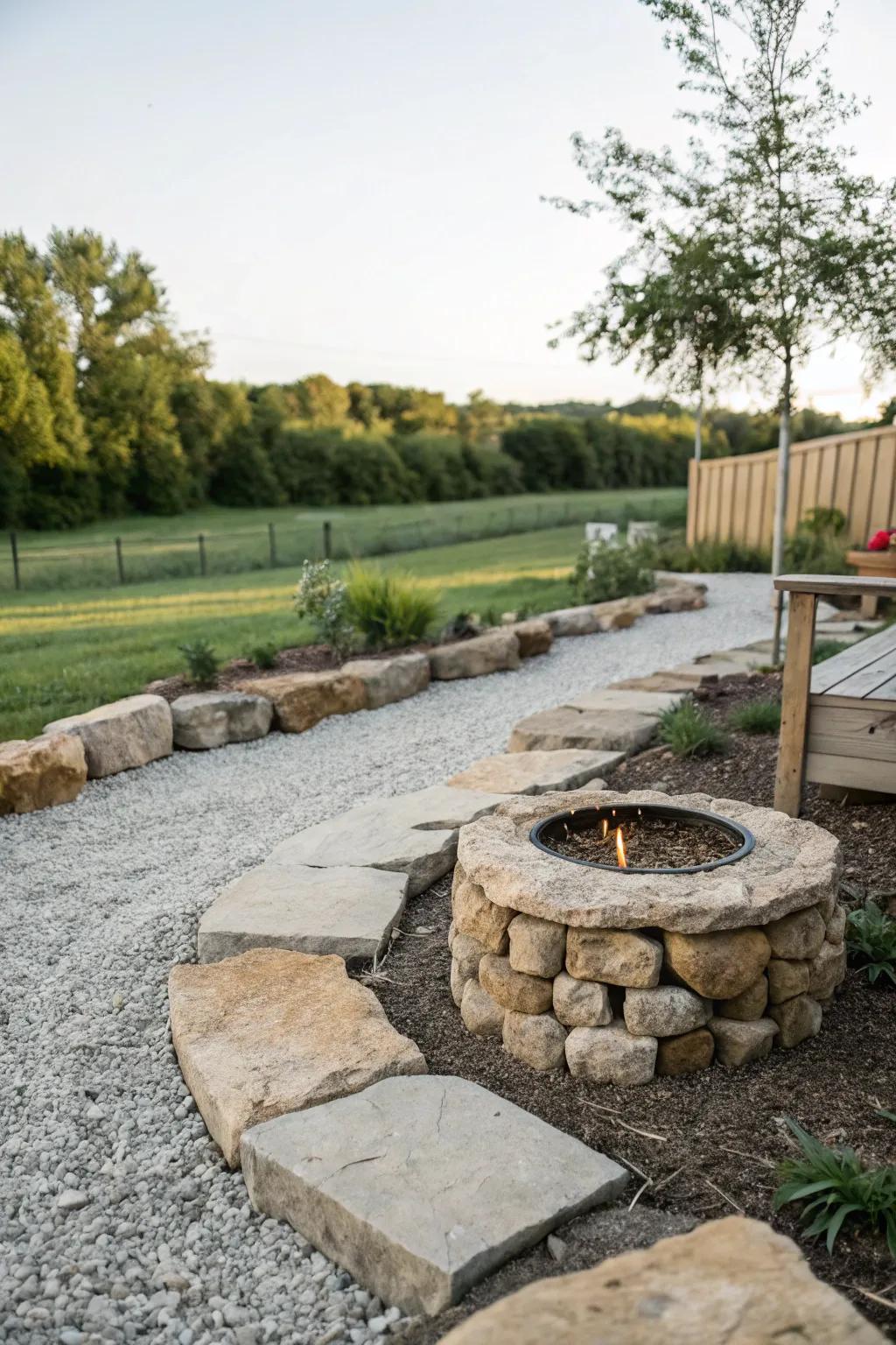 Natural rock boundaries bring refinement and structure.
