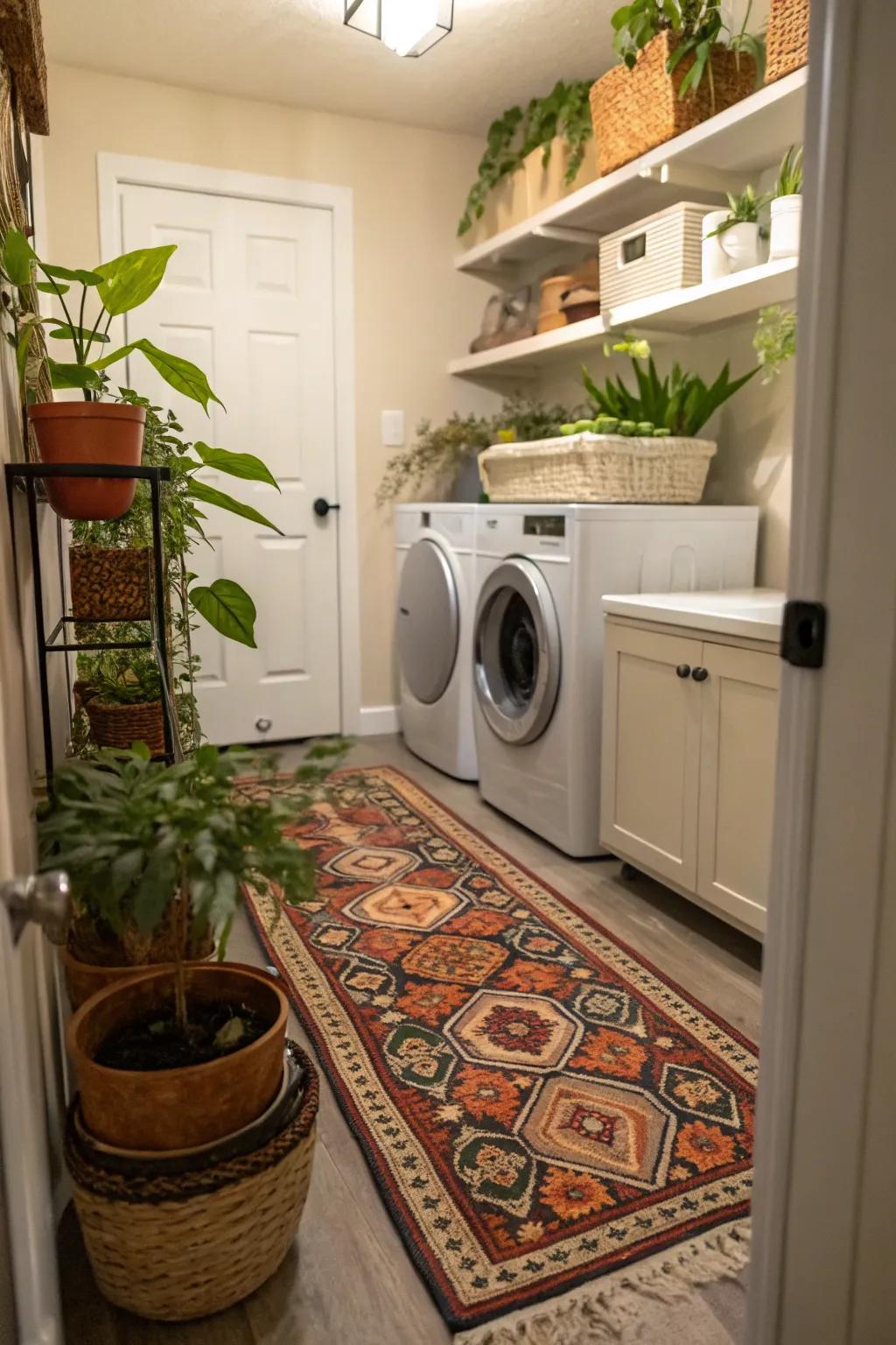 Decorative accents give a functional space warmth.