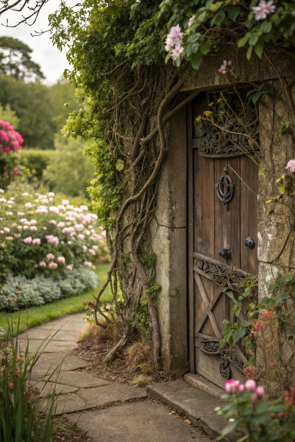 A concealed door with a captivating secret mechanism.