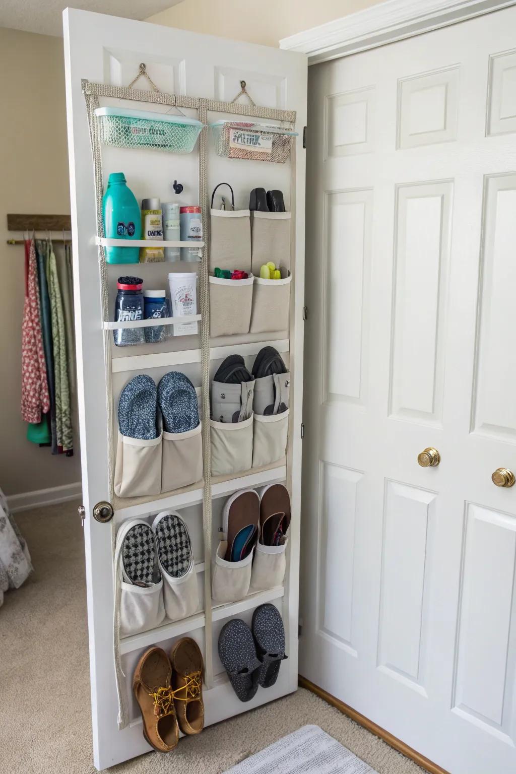 Optimize space with door-back organizers