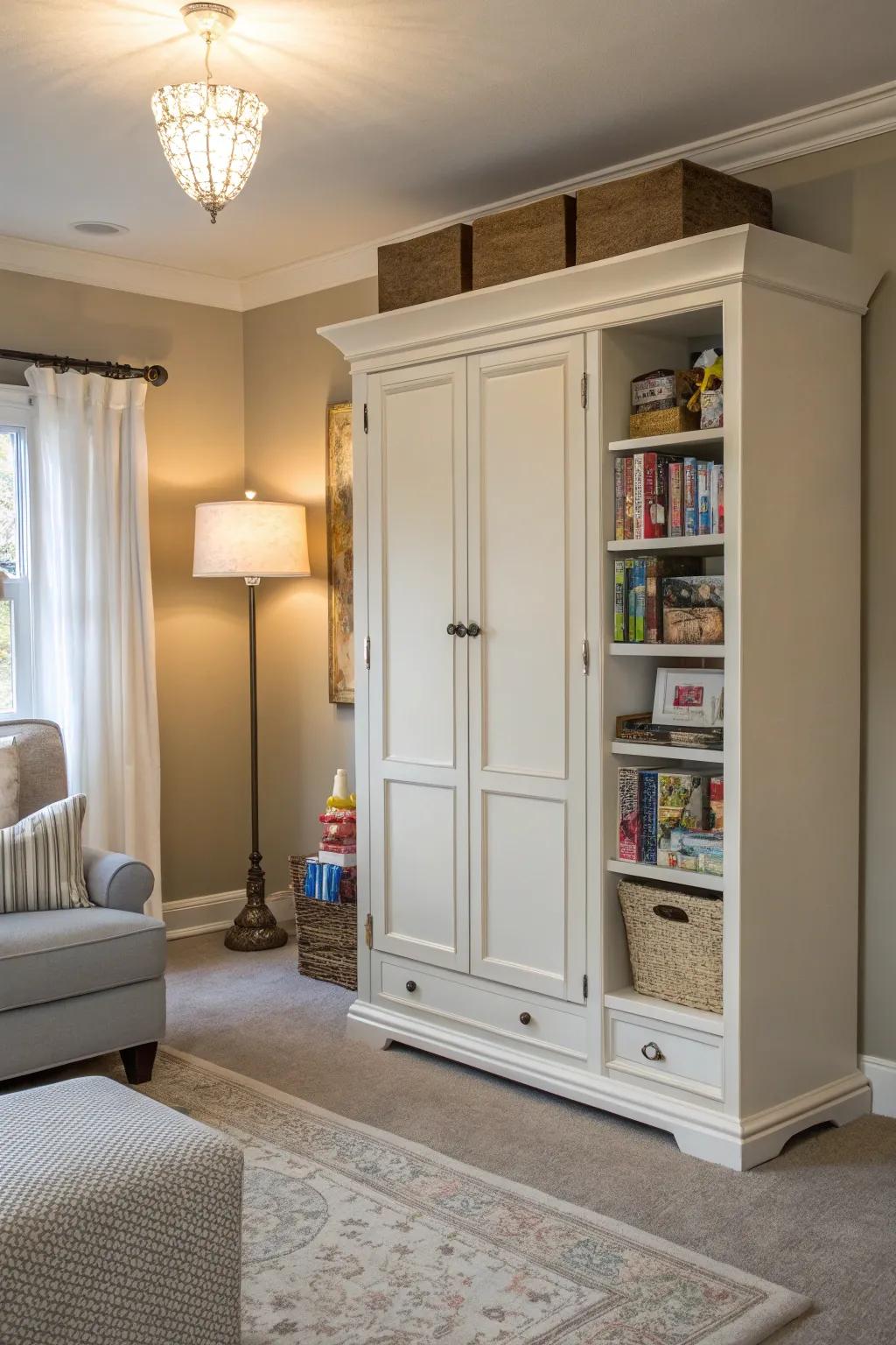 Wardrobes that keep toys hidden away and rooms looking neat.
