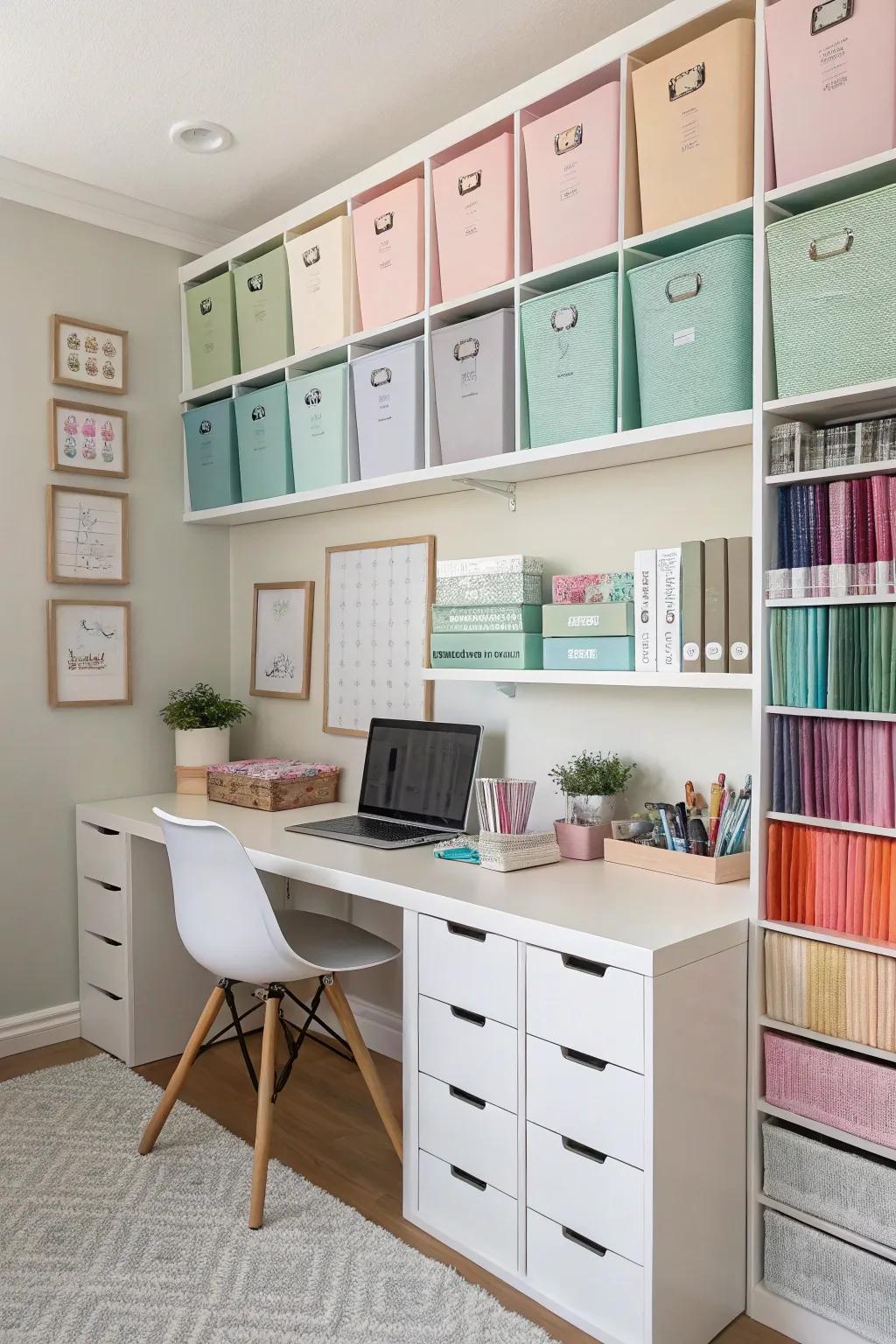 Color coordination introduces visual harmony to your workspace.