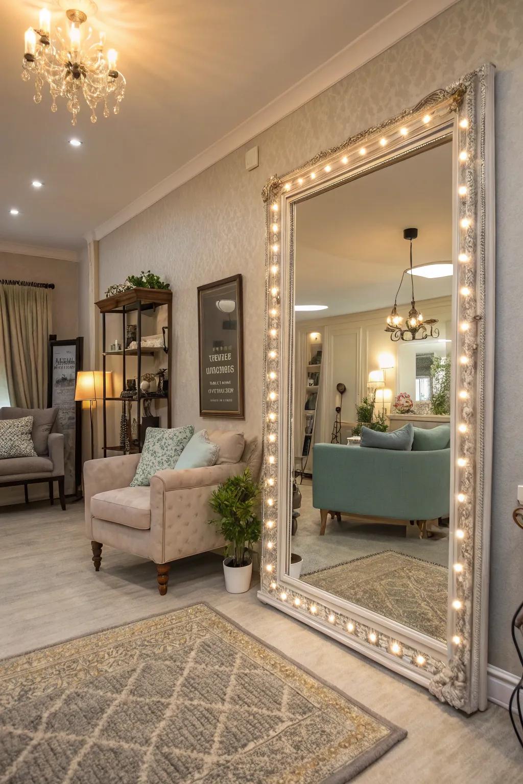 Mirrors are a stylist's go-to for increasing the feeling of space and light.