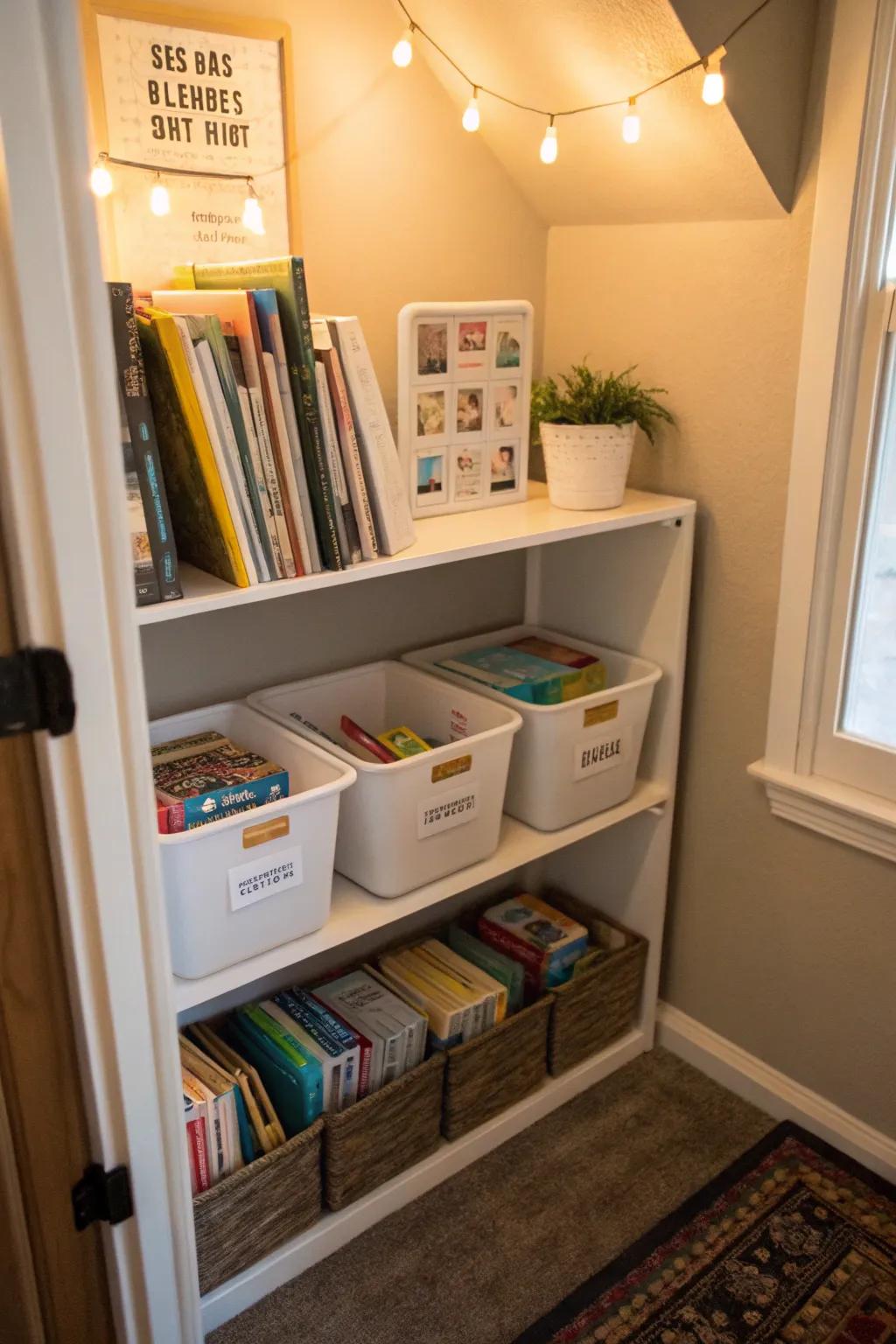 With organization tools, homeschool resources stay neatly arranged and accessible.