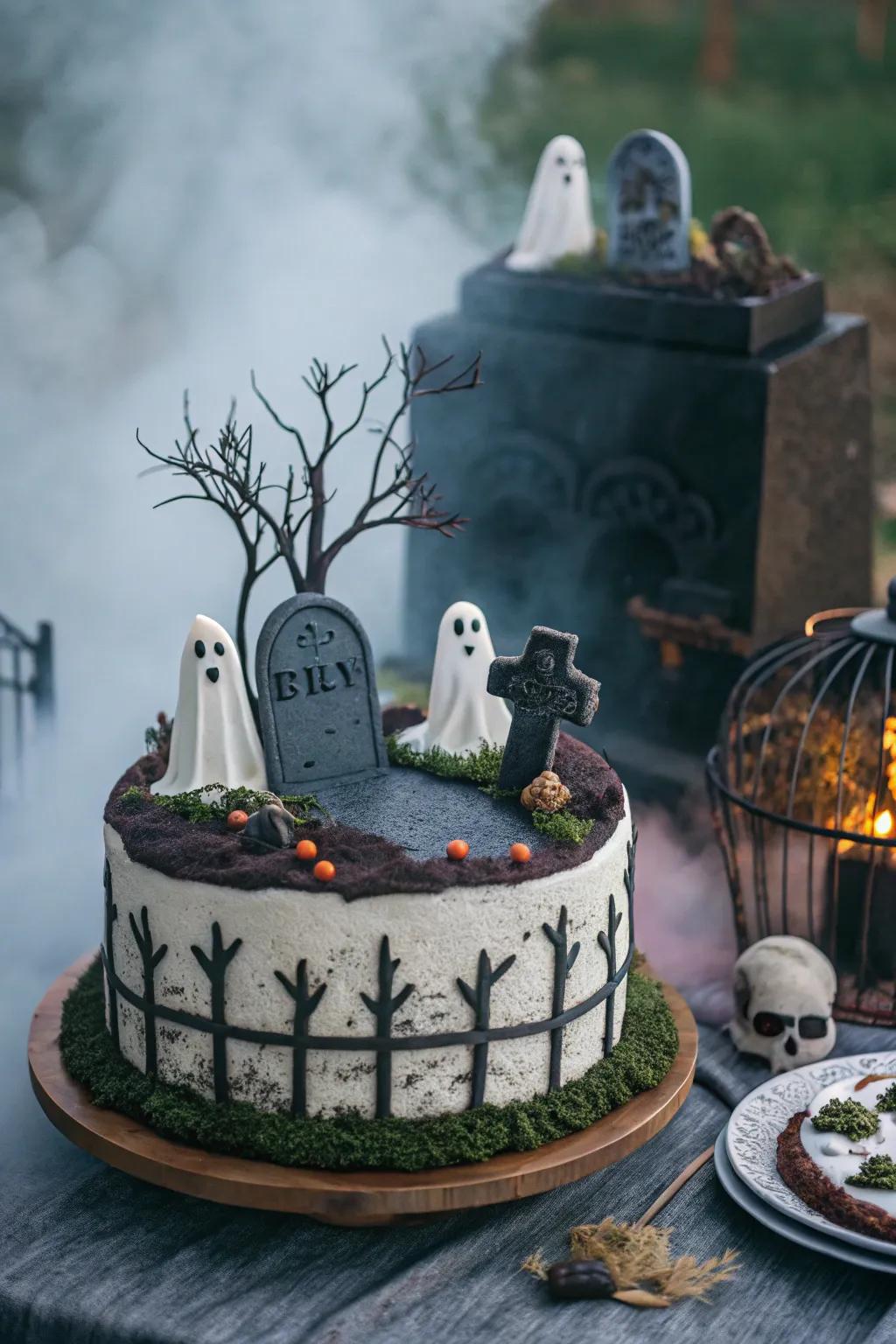A burial ground cake that is hauntingly delicious.
