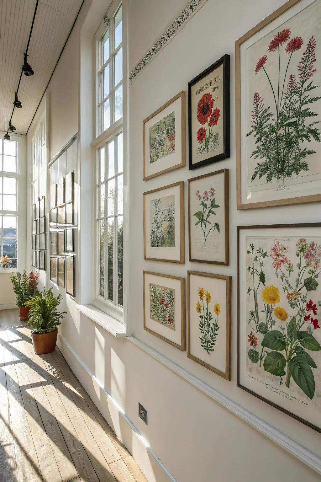 Botanical prints bring the outside in.