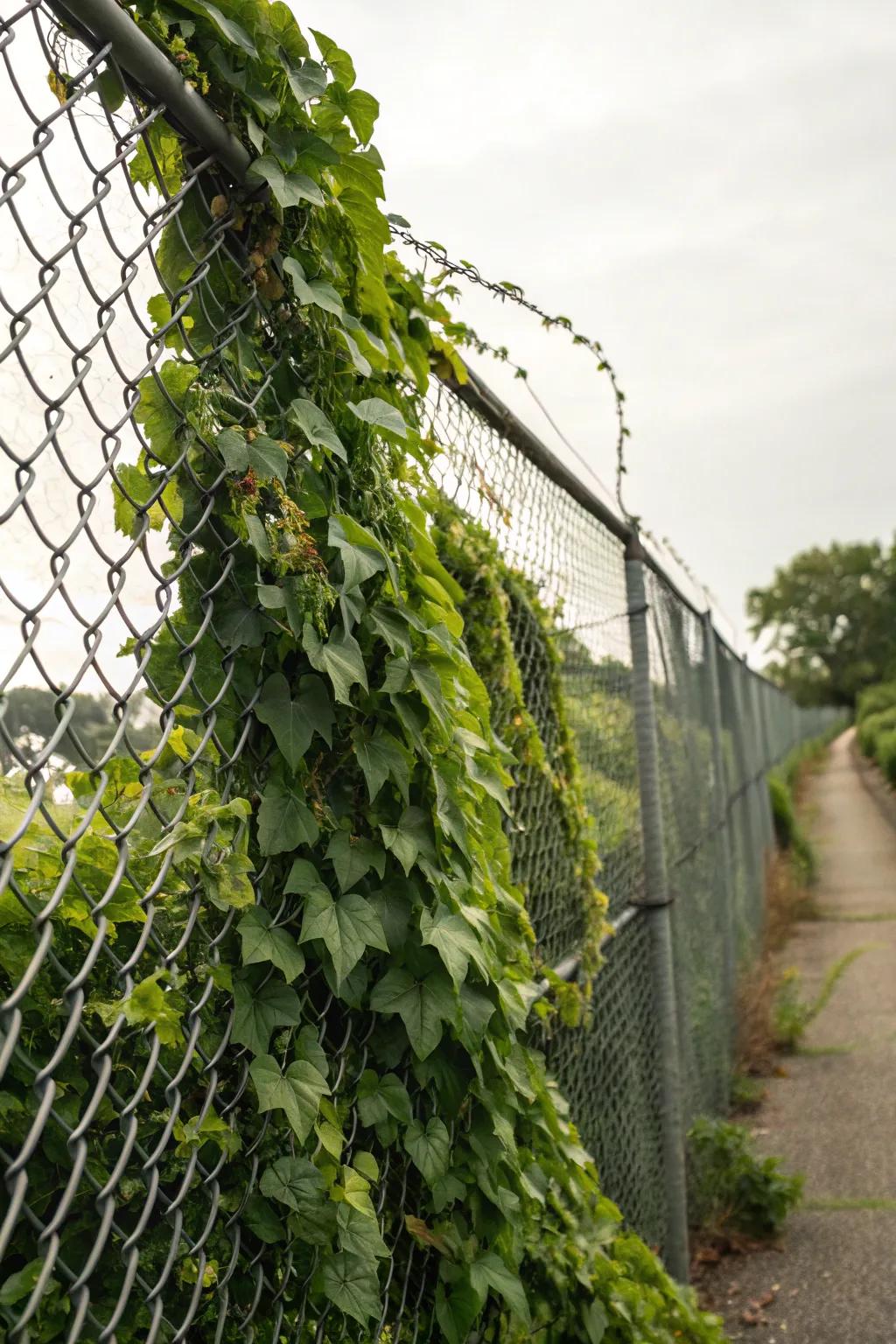 Ivy creates a stunning and organic privacy barrier.