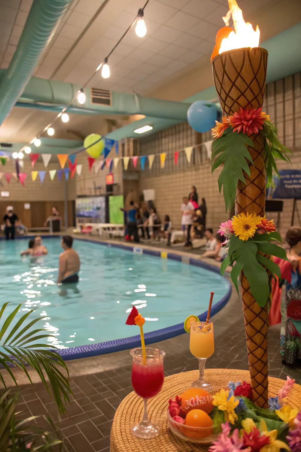 Channel the spirit of Hawaii indoors with a vibrant, luau-themed party.