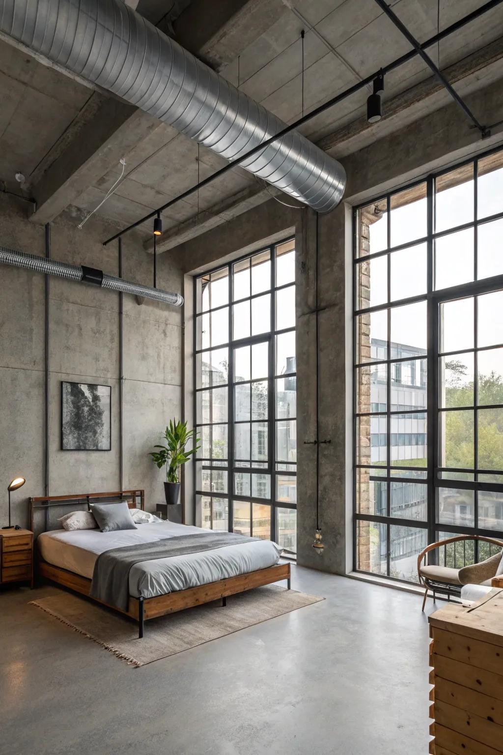 Sunlight floods this urban sleeping quarters, highlighting its architectural details.