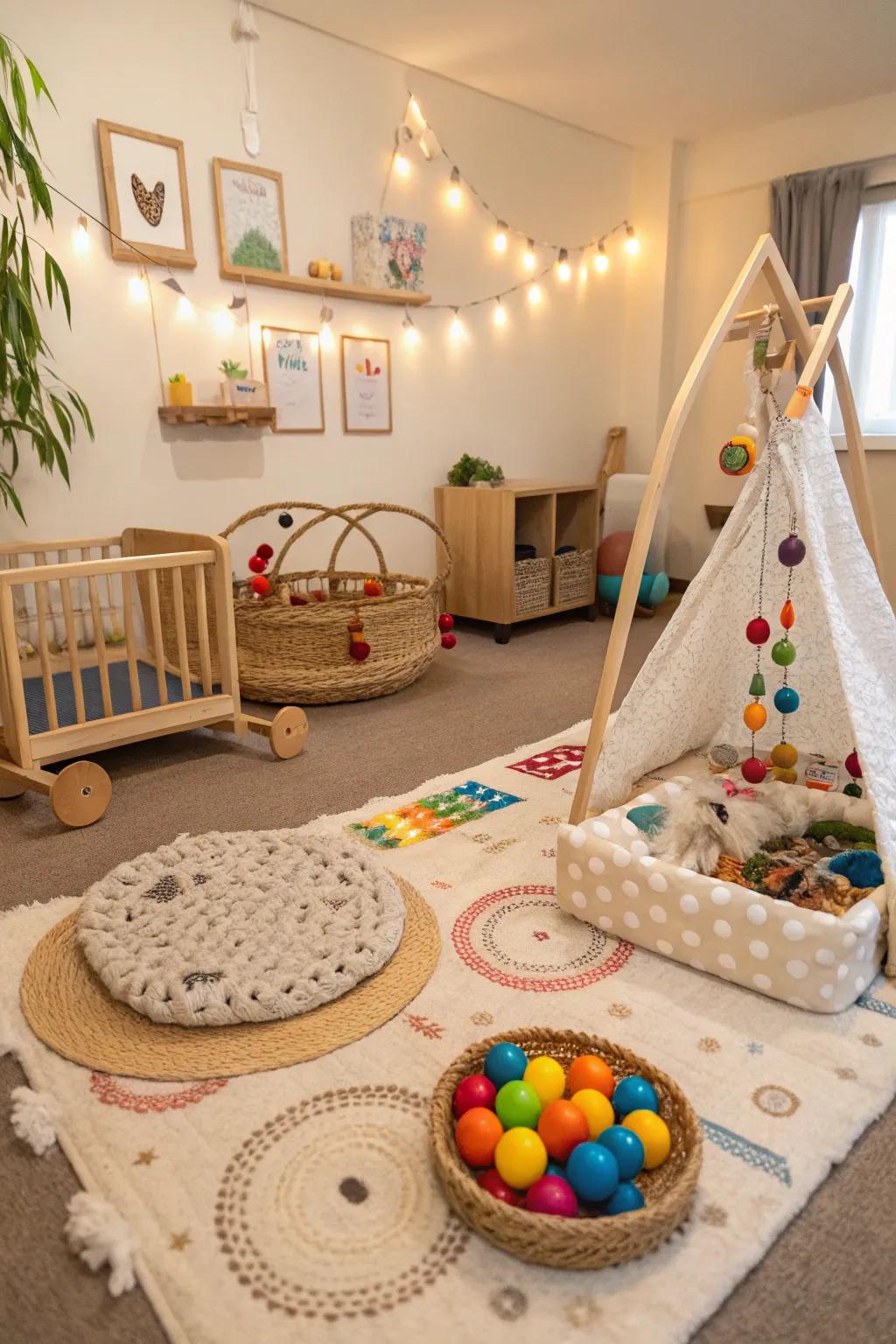 Sensory stations promote exploration and development.