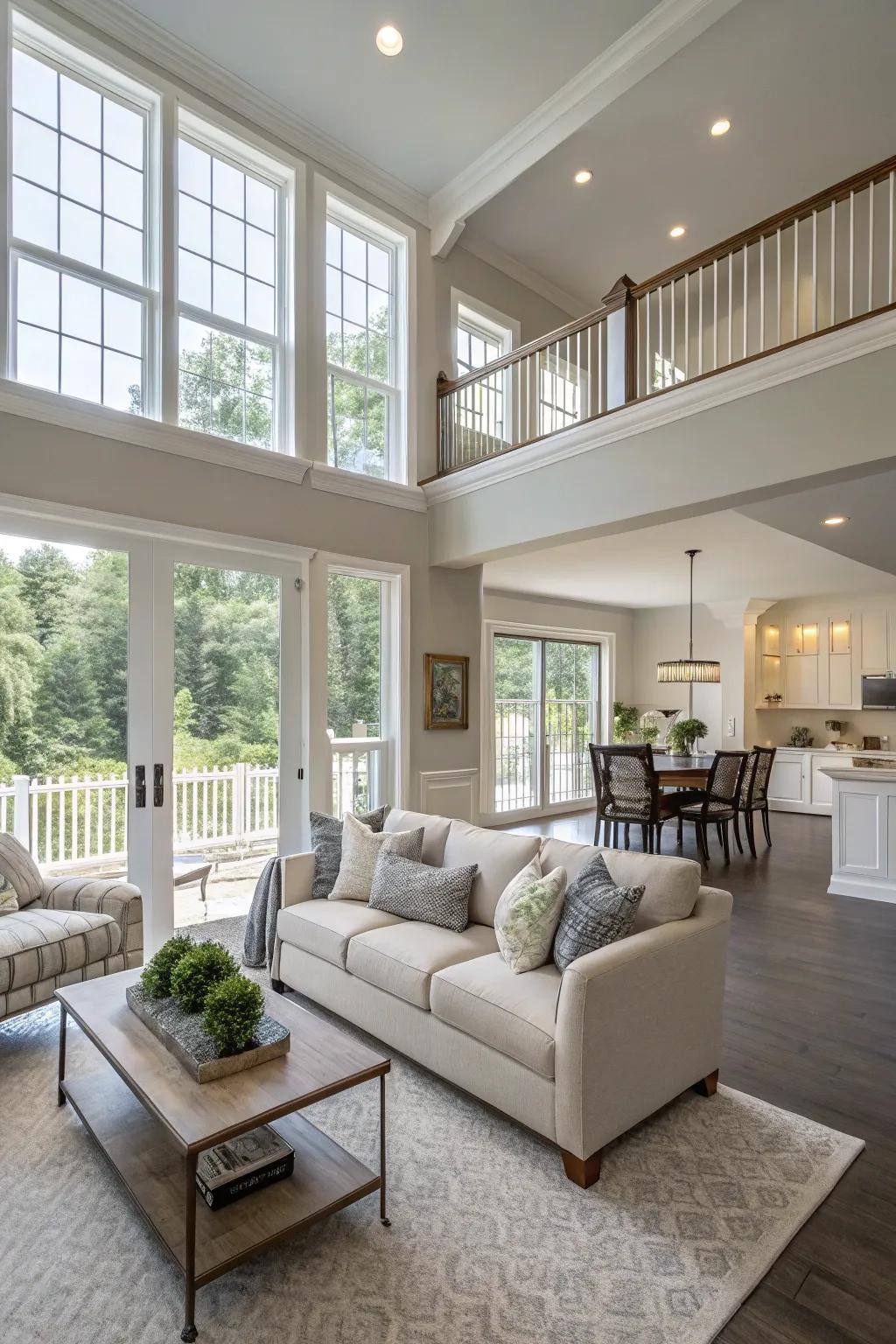 Achieve a unified design throughout your house with a neutral color scheme.