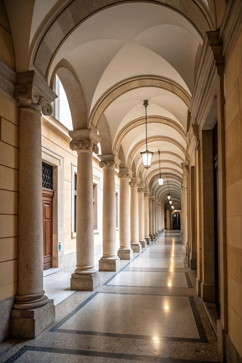 Arches and pillars combine for an enduring impression.