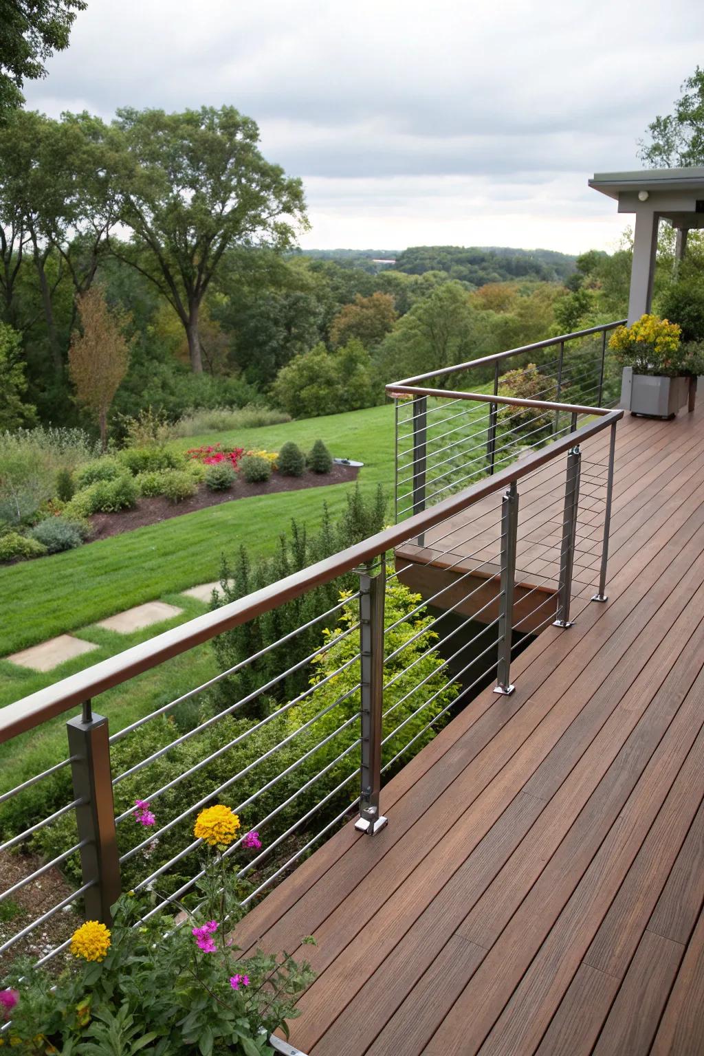 Fashionable railings contribute to both protection and refinement.