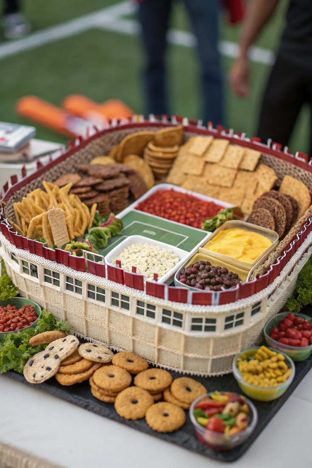 A snack arena is the quintessential game day indulgence.