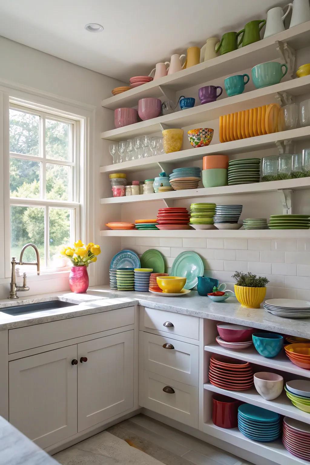 Integrated racking enhances utility and charm.