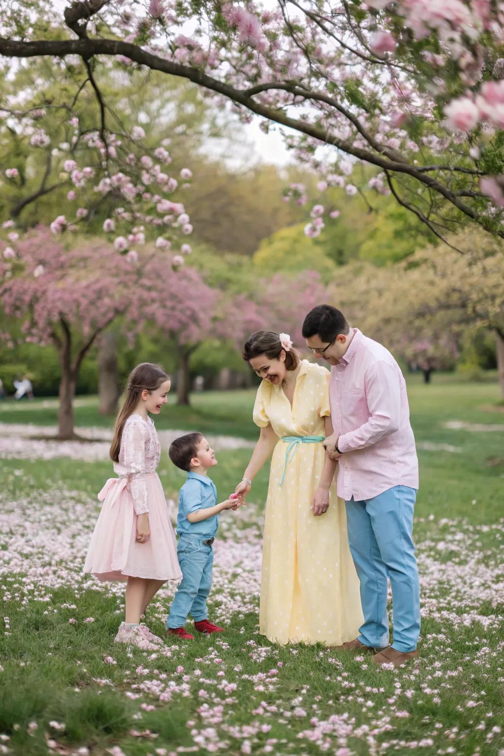 Pastels add a fresh, airy touch to spring settings.