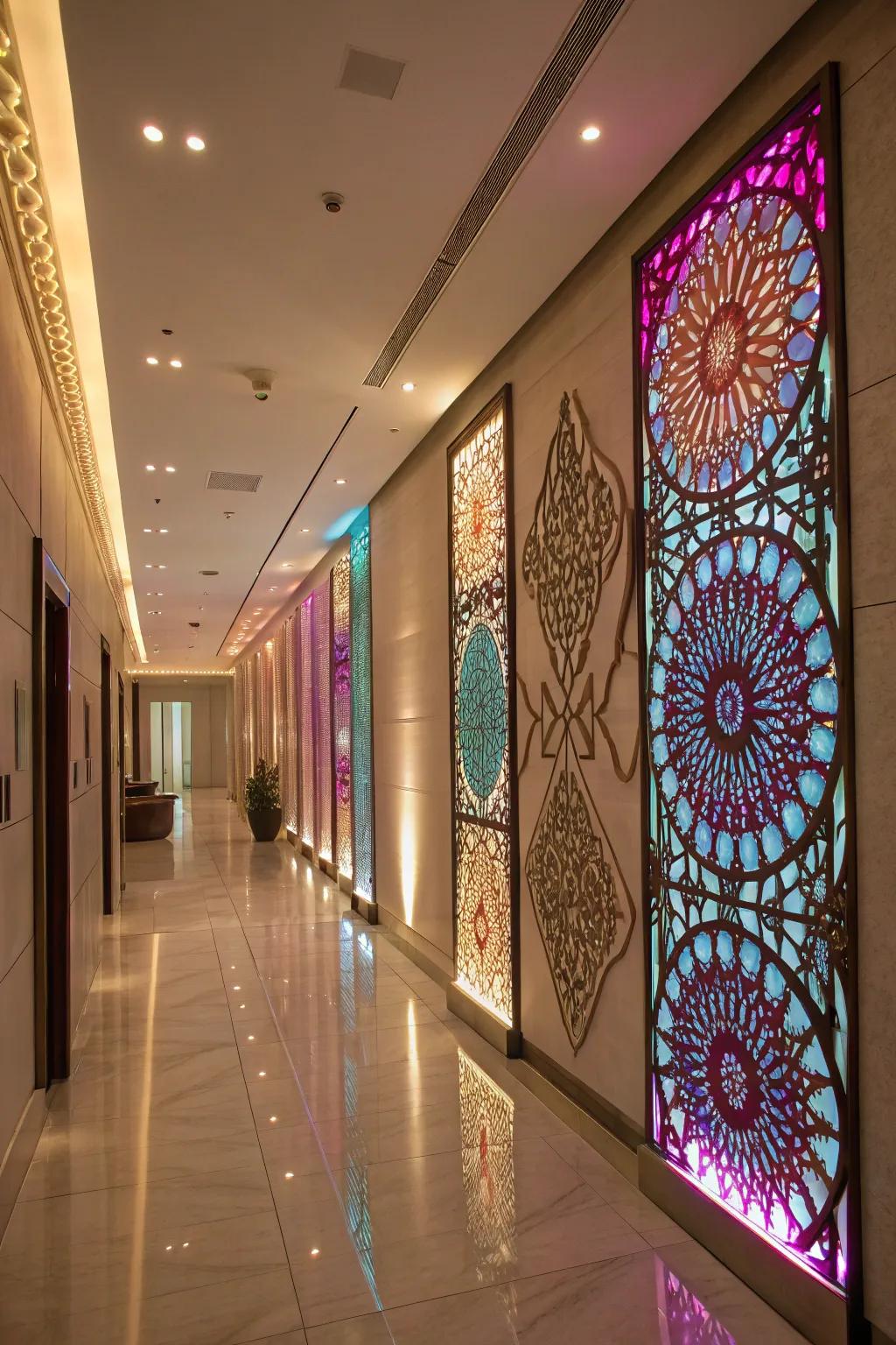 Transfigure your walls into art showcases via LED highlights.
